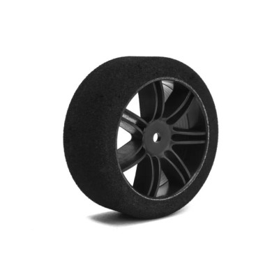 PAIR OF FRONT TYRES 1:10 SHORE 32 ON CARBON RIMS - 66mm - 005-0121